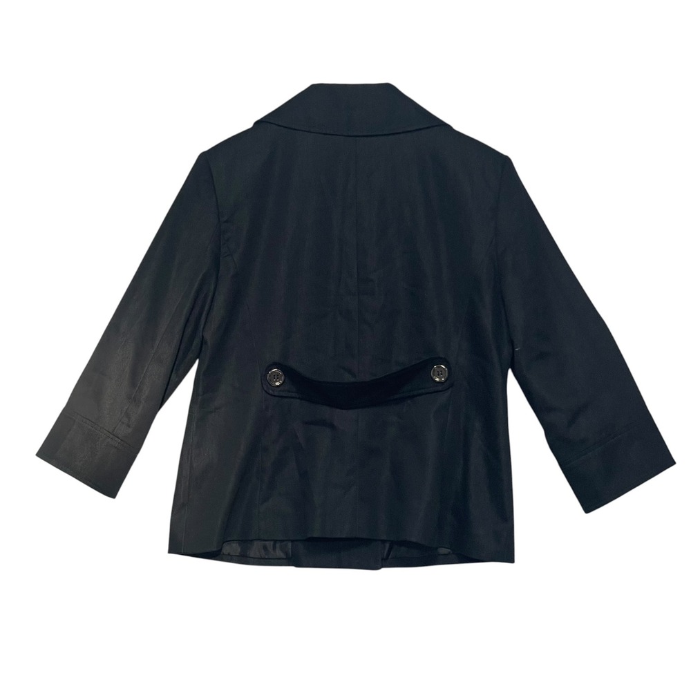Isabella Suits Black dark denim Double Breasted Blazer Jacket Size 12 - Picture 2 of 6